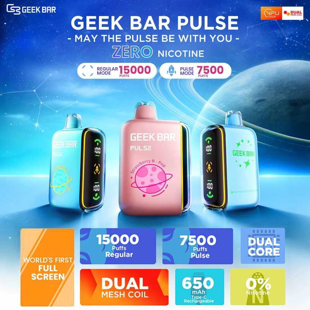 Geek-BAr-15000口-小火箭.webp Geek Bar Pulse 小火箭15000口拋棄式電子煙|16mL大容量 雙網狀線圈 智慧雙模式|台灣:圖片 1