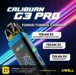 Uwell Caliburn G3 PRO 卡里蹦系列｜UWELL Caliburn G3 PRO 咖哩棒註油式小煙主機｜全螢幕UI介面｜35W可調輸出：圖片 4